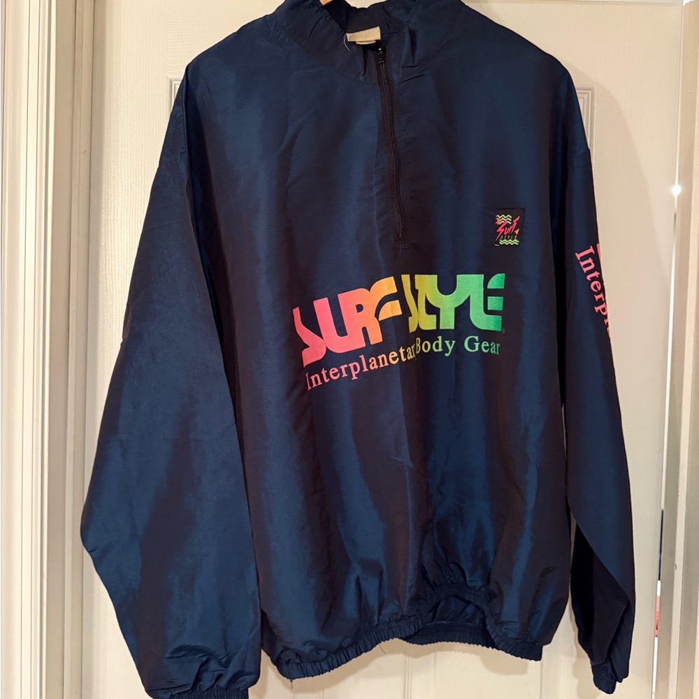 Vintage Surf Style Interplanetary Body Gear Windbreaker Jacket